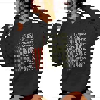 It's Weird Being The Same Age As Old People American Flag Women Hoodie - Monsterry
