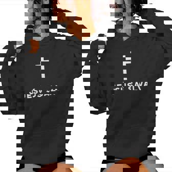 Jesus Saves Minimal Christian Spanish Language Women Hoodie - Thegiftio