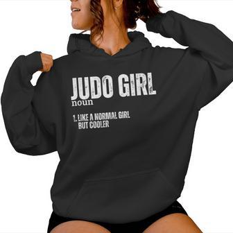 Judo Definición Chica Es Divertidas Judo Sudadera con capucha para mujer - Regaloses
