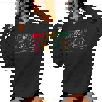 Junenth Black Elements Periodic Black History Women Hoodie - Thegiftio