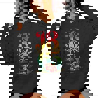 Junenth Black Flower Graphic Junenth 1865 Women Women Hoodie - Monsterry
