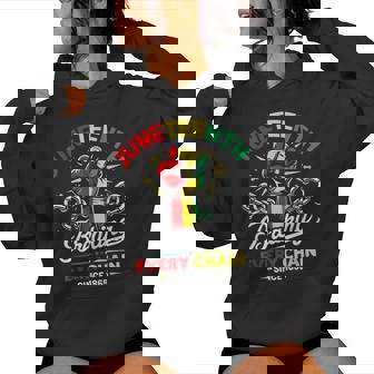 Junenth Breaking Every Chain Black Freedom 1865 Women Women Hoodie - Thegiftio