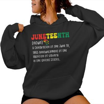 Junenth Definition Celebrating Black Freedom Women Hoodie - Monsterry