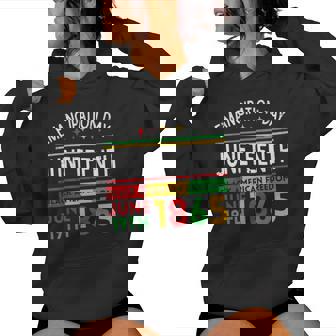Junenth Emancipation Day Black June 19Th 1865 Women Women Hoodie - Thegiftio UK