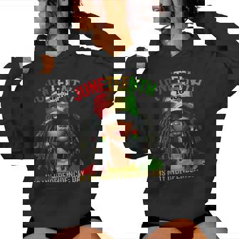 Junenth Is My Independence Day Black Freedom 1865 Women Hoodie - Thegiftio UK