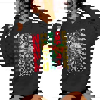 Junenth Scrubs Groovy African Bow Junenth Nurse Women Women Hoodie - Thegiftio UK