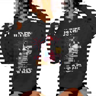 Just Here To Bang Chicken Beer Fireworks 4Th Of July Women Hoodie | Mazezy