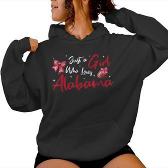 Just A Girl Who Loves Alabama For Girls Women Hoodie - Thegiftio