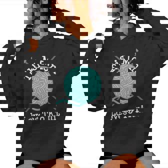 Knitting This Mom Loves To Knit Women Hoodie - Monsterry