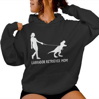 Labrador Retriever Mom Lab Mama Dog Dinosaur Mother Women Hoodie - Thegiftio UK