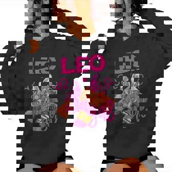 Leo Girl Birthday Sneakers Zodiac Sign Bday Girl Women Hoodie | Mazezy