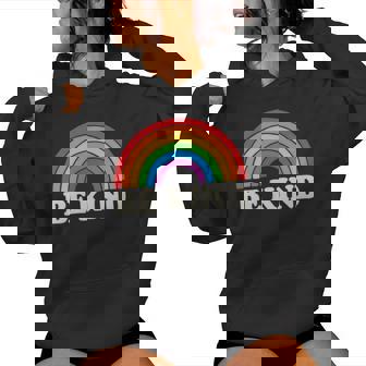 Lgbtq Be Kind Pocket Gay Pride Lgbt Ally Rainbowintage レディースパーカー - Kawaiitshirt