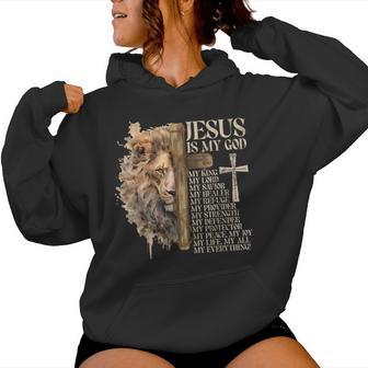 Lion Of Judah Faith In Christ Inspirational Christian Quote Women Hoodie - Monsterry