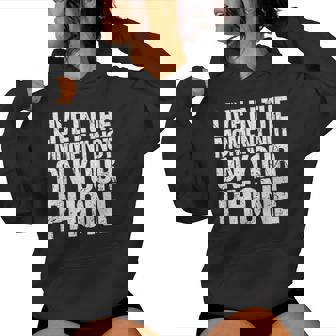 Live In The Moment Not On Your Phone Health Wellness レディースパーカー - Kawaiitshirt