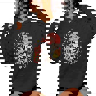 Living Life On The Bleachers Softball Baseball Mom Skull Women Hoodie - Thegiftio