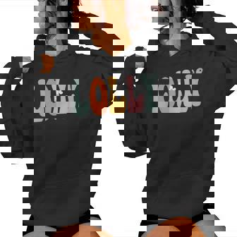 Lolly Retro Groovy Print Mom Cute Mother's Day Grandma Women Hoodie - Thegiftio