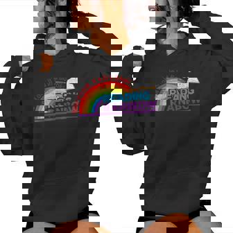 Take A Look It's In A Book Reading Book Vintage Rainbow Women Hoodie - Monsterry