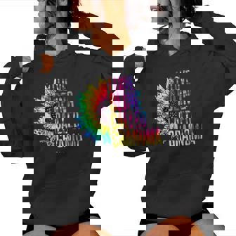 I Love Being Called Grandma Sunflower Tie Dye Mother's Day Women Hoodie - Thegiftio