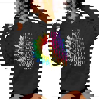 I Love Being Called Nanny Sunflower Tie Dye Mother's Day Women Hoodie - Thegiftio