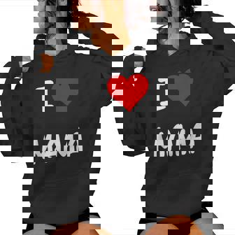 I Love Mama Children Love Heart ベビーチャイルドギフト お母さん レディースパーカー - Kawaiitshirt