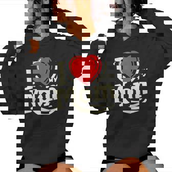I Love My Mom Mother's Day Women Hoodie - Thegiftio