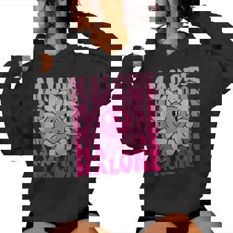Malone First Name I Love Malone Girl Groovy 80'S Vintage Women Hoodie - Thegiftio