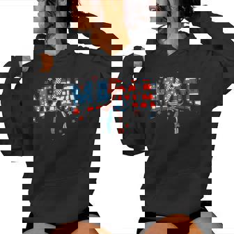 Mama 4Th Of July American Patriotic Mom Grandma Coquette Bow Women Hoodie | Mazezy