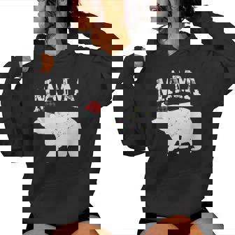 Mama Bear Xmas Buffalo Plaid Lights Matching Family Pajama レディースパーカー - Kawaiitshirt