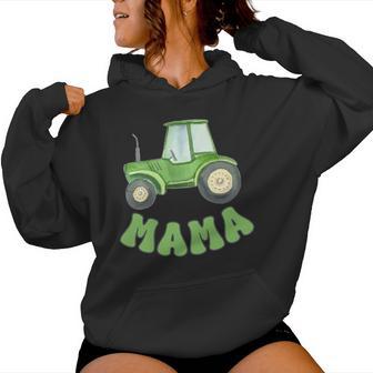 Mama Of The Birthday Boy Tractors Farm Trucks Family Party Women Hoodie - Thegiftio UK