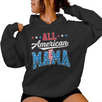 Mama Dada Mini 4Th Of July All American Family Matching Mom Women Hoodie - Thegiftio UK