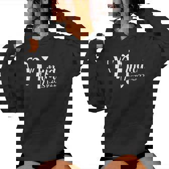 Mama Heart Est2022 Cute Pregnancy New Moms & Mothers-To-Be Women Hoodie - Seseable