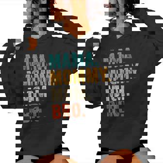 Mama Mommy Mom Bro Mom Bruh Women Hoodie - Thegiftio