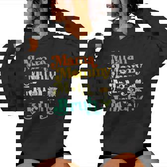 Mama To Mommy To Mom To Bruh Mommy And Me Boy Mom Life Women Hoodie - Monsterry