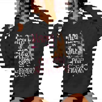 Mama Of A Spoiled German Shepherd Mother's Day Floral Dog Women Hoodie - Thegiftio UK