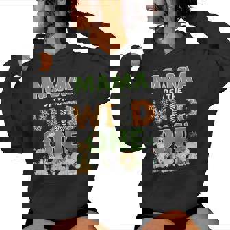 Mama Of The Wild One 1St Birthday Safari Family Matching Women Hoodie - Thegiftio UK