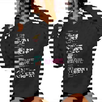 Manger Sleep Anime Répéter Kanji Kawaii Otaku Anime Girl Sweat à capuche femme - Cadeauxyz