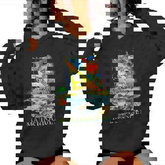 Martinique Antilles 972 Yole Bateau Man Woman And Child Sweat à capuche femme - Cadeauxyz