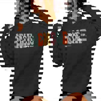 Memere Retro Groovy Print Mom Cute Grandma Women Hoodie - Monsterry