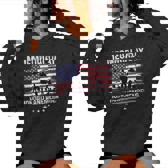Memorial Day Honor And Remember Women Women Hoodie - Monsterry