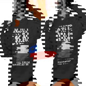 Mi Esposa Es Chilena Bandera Del Orgullo De Chile Raíces Del Patrimonio Orgulloso Sudadera con capucha para mujer - Regaloses