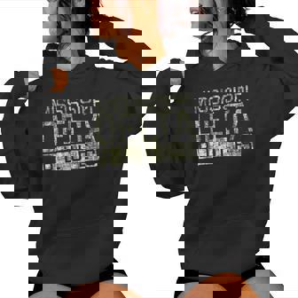 Mississippi Delta Blues Intage Retro Envejecida Sudadera con capucha para mujer - Regaloses