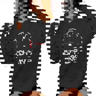 Mom Of 2 Boys Running On Empty Women Hoodie | Mazezy