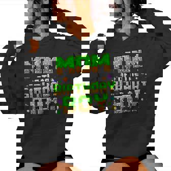 Mom Of The Birthday Boy Matching Pixel Family Bday Women Hoodie - Thegiftio UK