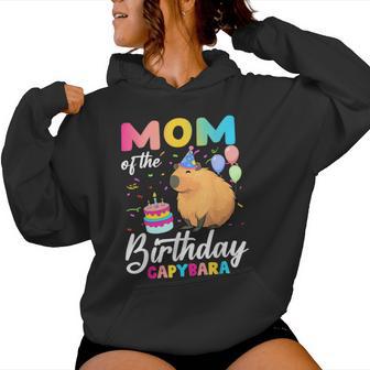 Mom Of The Birthday Capybara Girl Bday Party Family Women Hoodie - Thegiftio UK