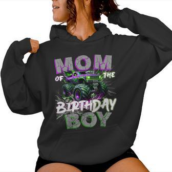 Mom Of The Birthday Monster Truck Family Matching Party Women Hoodie - Thegiftio UK
