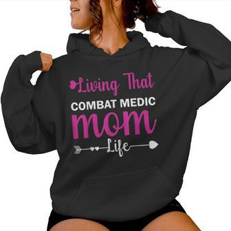 Mom For Combat Medic Quote Present Women Hoodie - Thegiftio UK