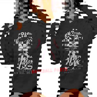 Moms Against White Baseball Pants Baseball Mom Women Hoodie | Mazezy