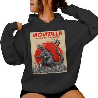 Momzilla Mother Of Monsters Retro Vintage Mama Mother's Day Women Hoodie - Thegiftio UK