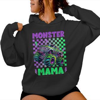 Monster Truck Mom Mama Of The Birthday Boy Family Matching Women Hoodie - Thegiftio UK