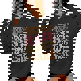 Muddy Hair Don't Care Mud Run Muddy Race Running Women Hoodie - Thegiftio